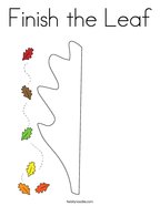 Finish the Leaf Coloring Page