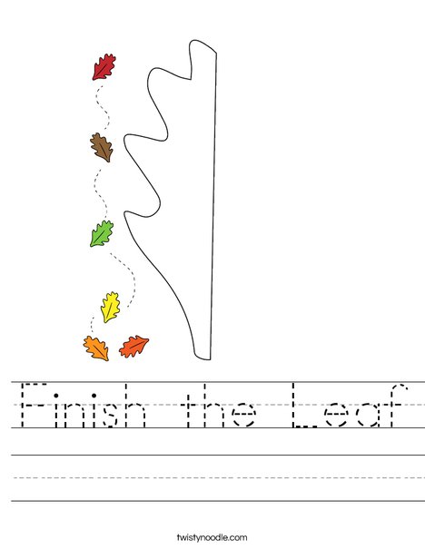 Finish the Leaf Worksheet