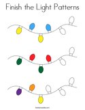 Finish the Light Patterns Coloring Page