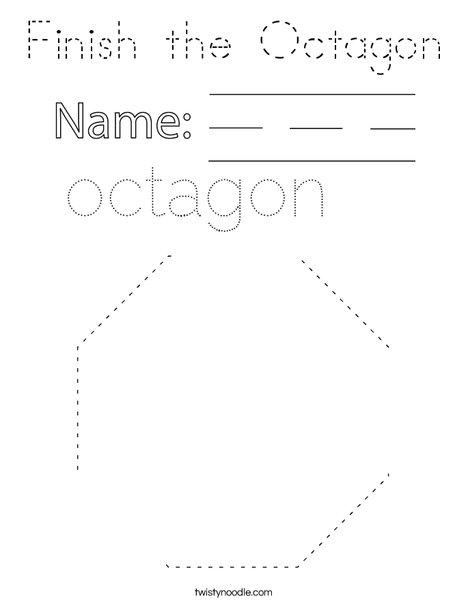 Finish the Octagon Coloring Page