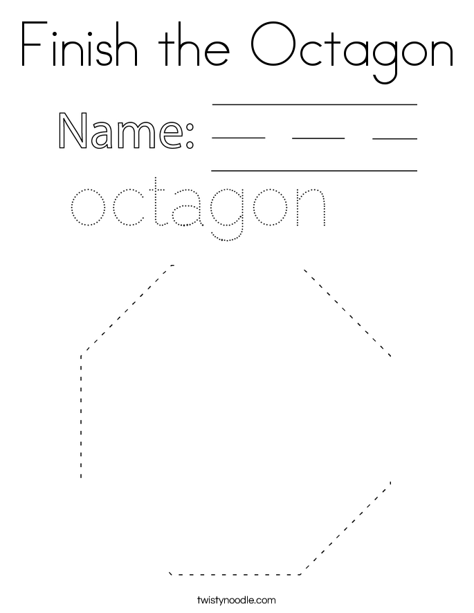 Finish the Octagon Coloring Page
