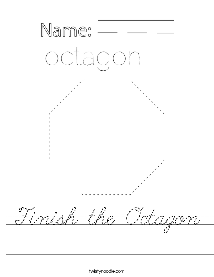 Finish the Octagon Worksheet