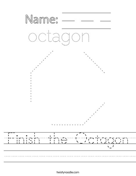 Finish the Octagon Worksheet