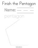 Finish the Pentagon Coloring Page