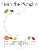 Finish the Pumpkin Coloring Page