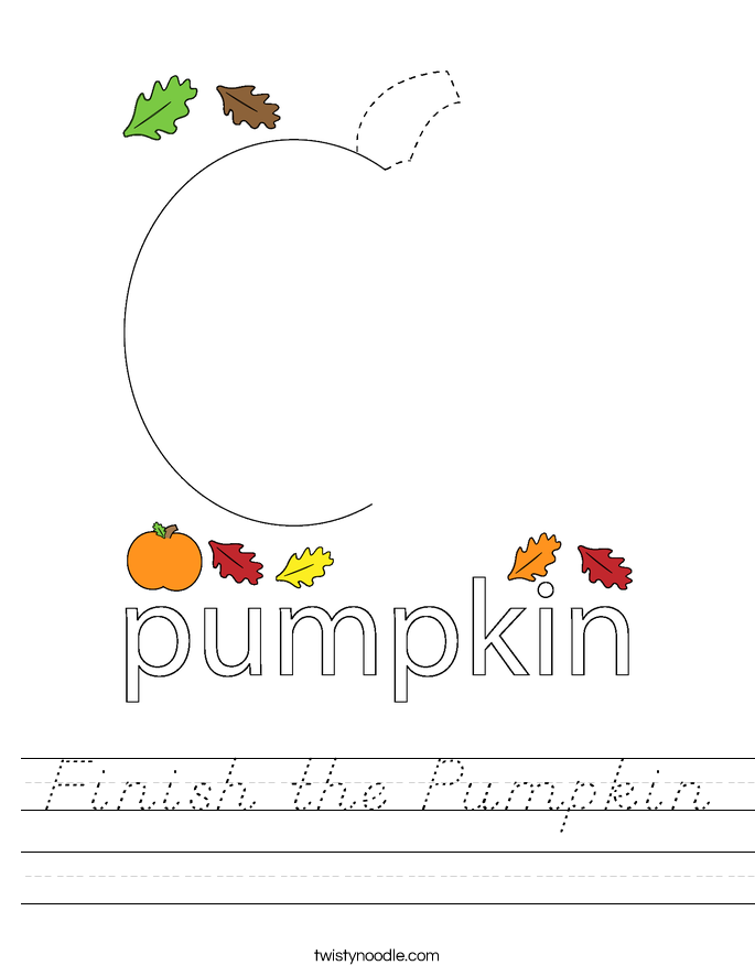 Finish the Pumpkin Worksheet