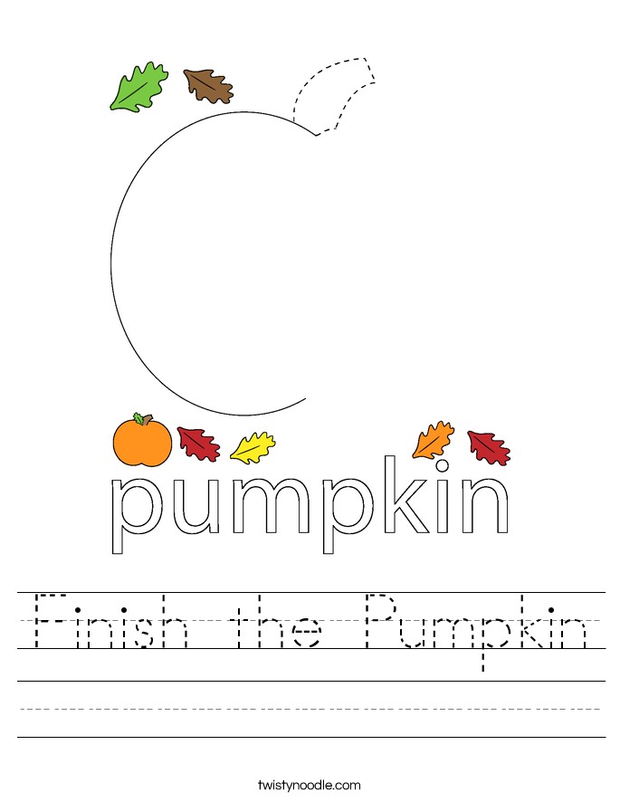 Finish the Pumpkin Worksheet