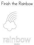 Finish the Rainbow Coloring Page