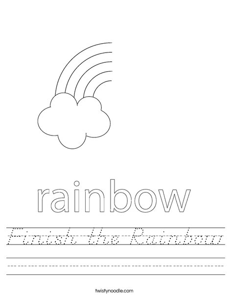 Finish the Rainbow Worksheet