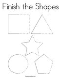 Finish the Shapes Coloring Page