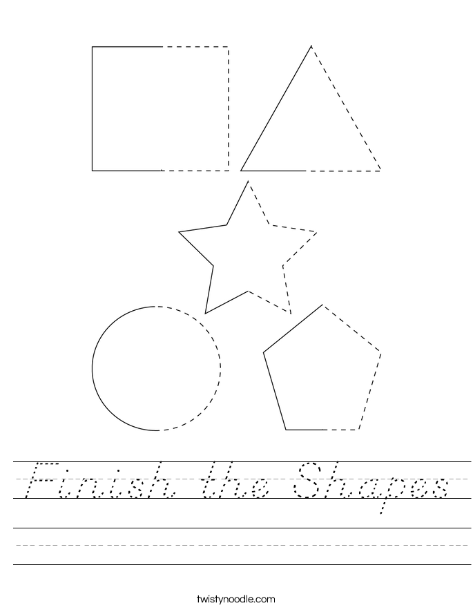 Finish the Shapes Worksheet
