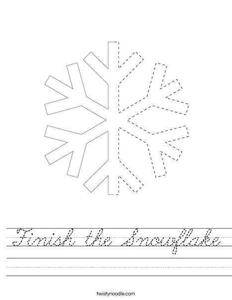 Finish the Snowflake Worksheet