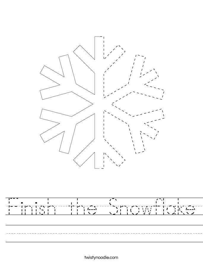 Finish the Snowflake Worksheet