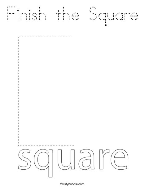 Finish the Square Coloring Page