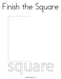 Finish the Square Coloring Page