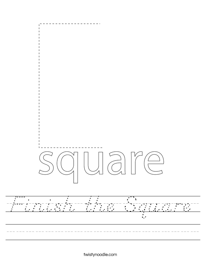 Finish the Square Worksheet