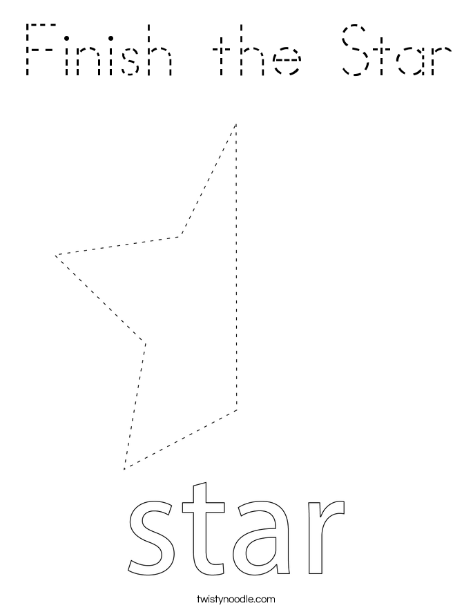 Finish the Star Coloring Page