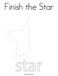 Finish the Star Coloring Page