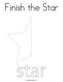 Finish the Star Coloring Page