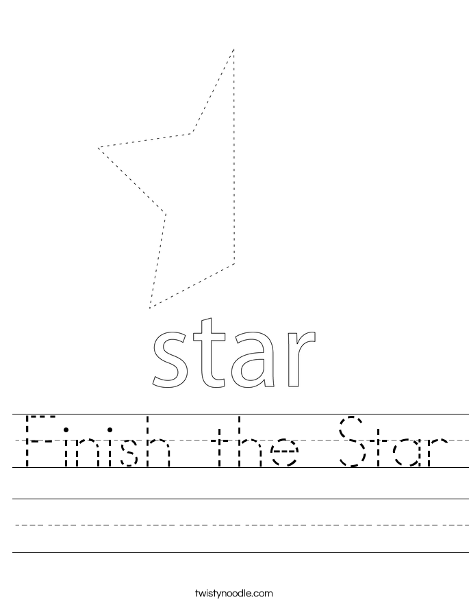Finish the Star Worksheet