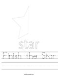 Finish the Star Worksheet