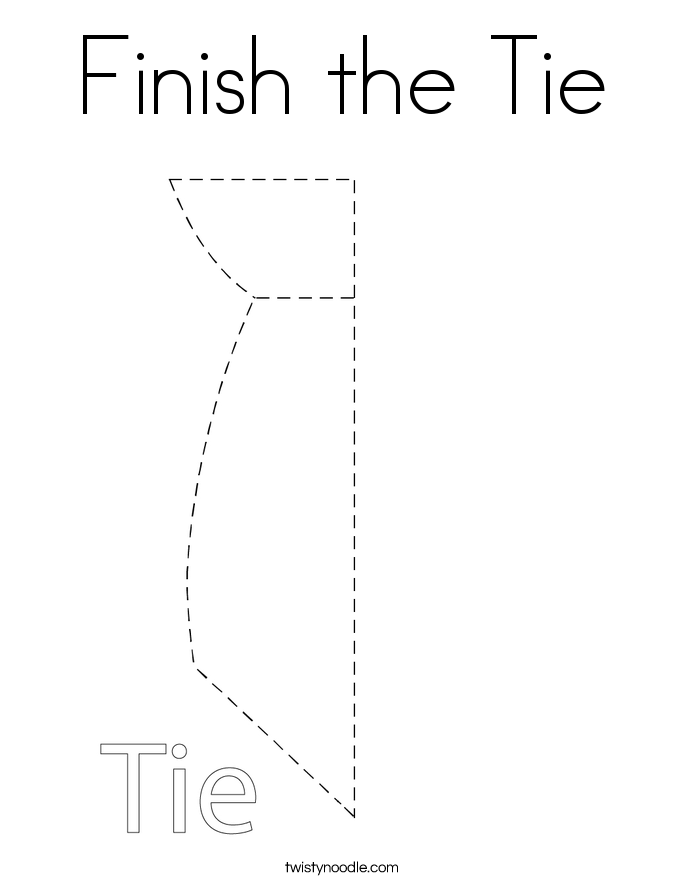 Finish the Tie Coloring Page