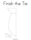 Finish the Tie Coloring Page