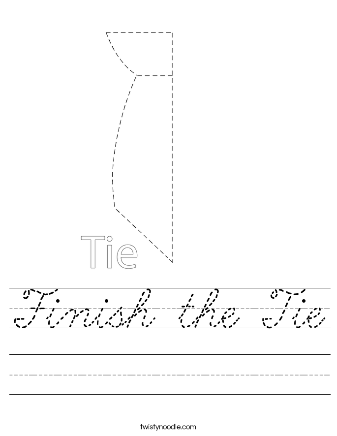 Finish the Tie Worksheet