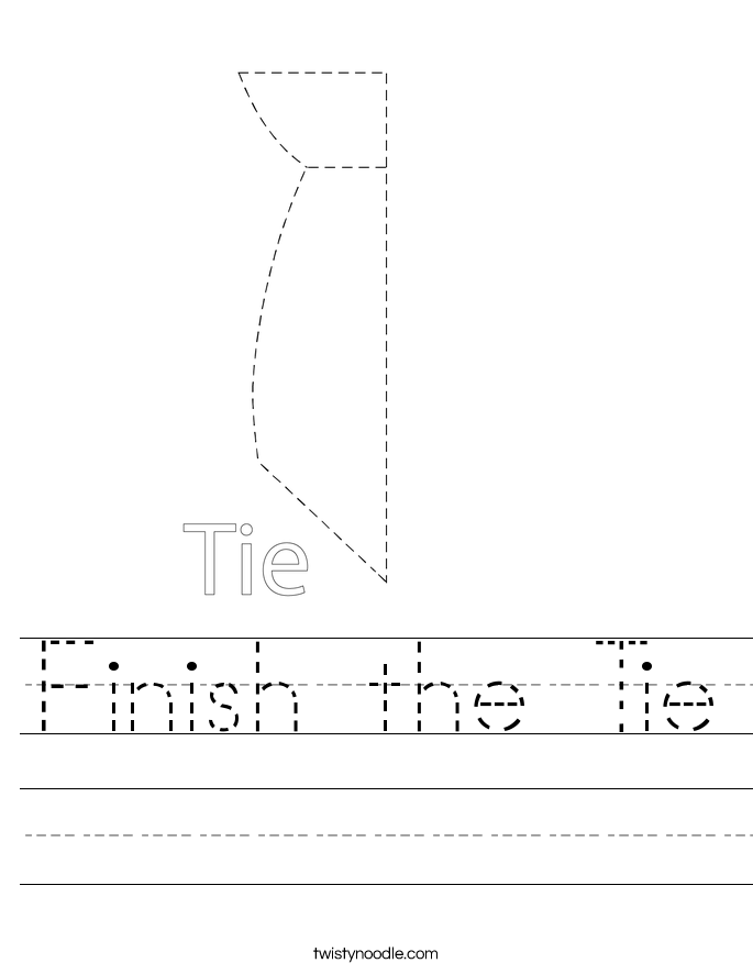 Finish the Tie Worksheet