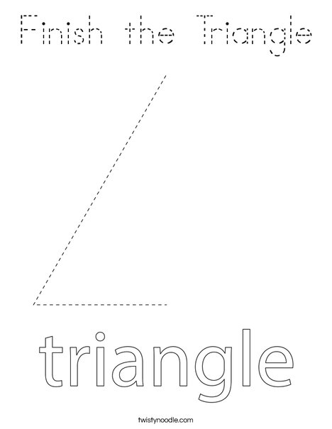 Finish the Triangle Coloring Page