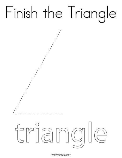 Finish the Triangle Coloring Page