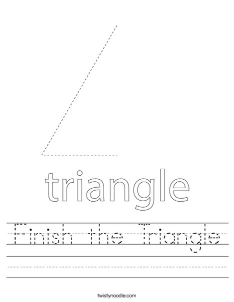 Finish the Triangle Worksheet