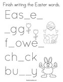 Finish writing the Easter words Coloring Page