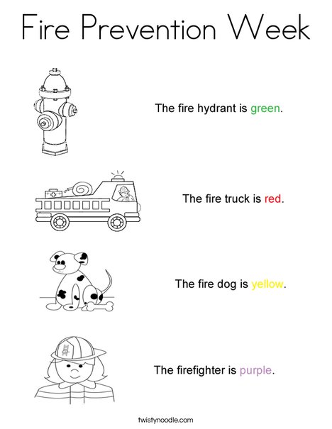 fire safety coloring page