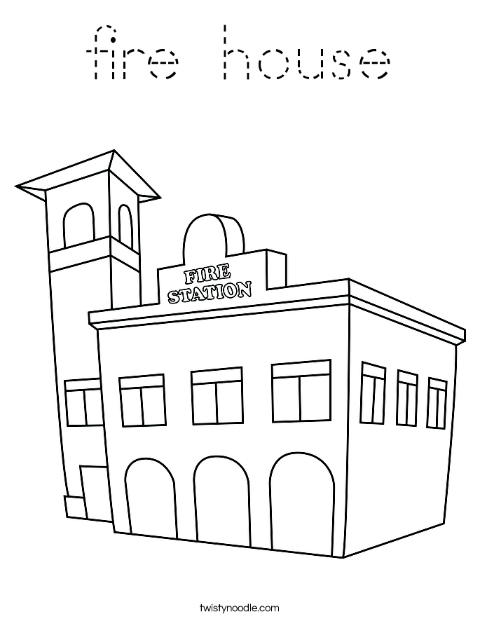 fire house Coloring Page