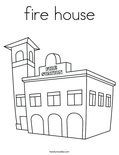 fire house Coloring Page