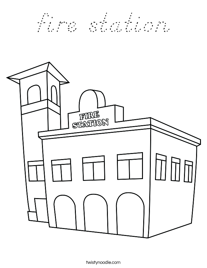fire station Coloring Page