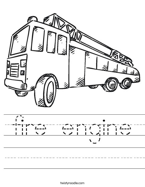 Fire Truck Worksheet