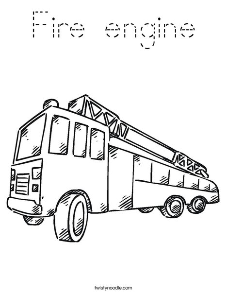 Fire Truck Coloring Page