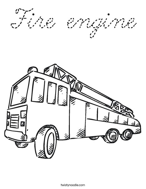 Fire Truck Coloring Page