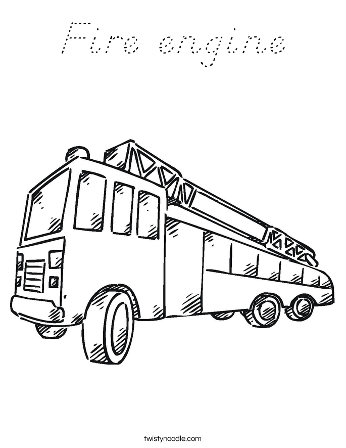 Fire engine Coloring Page