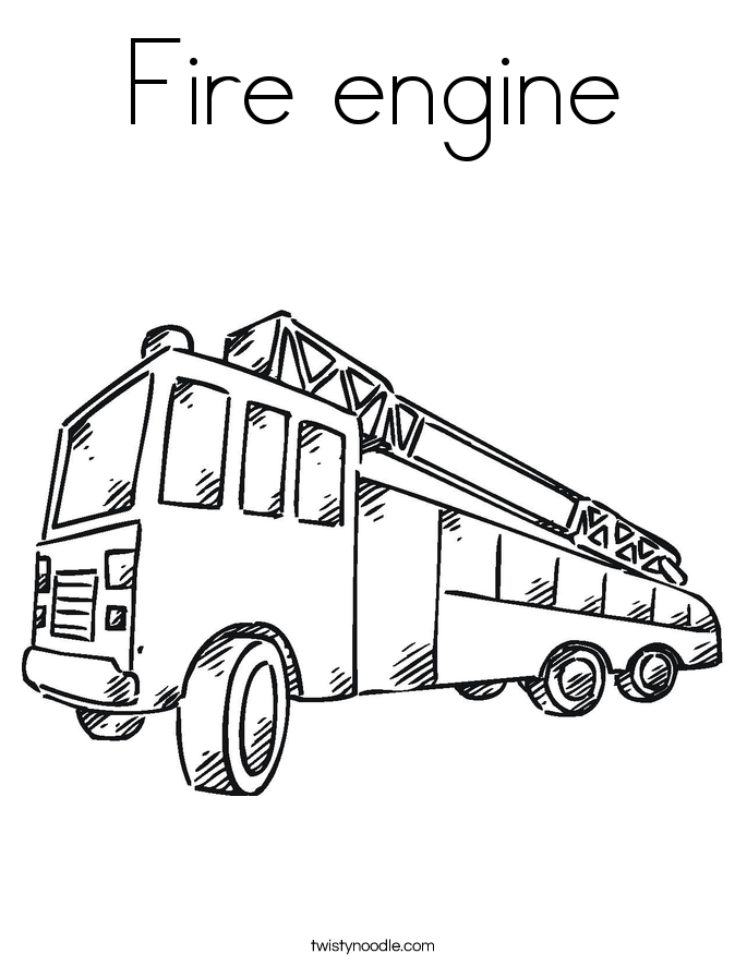 Fire engine Coloring Page