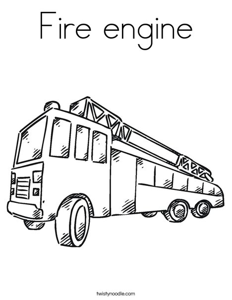 Fire Truck Coloring Page