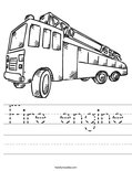 Fire engine Worksheet