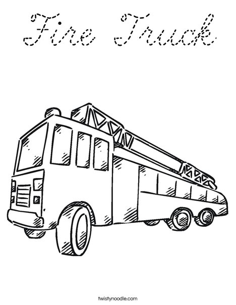 Fire Truck Coloring Page