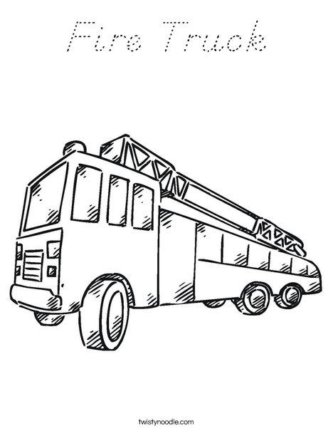 Fire Truck Coloring Page