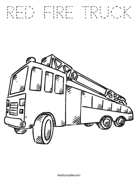Fire Truck Coloring Page