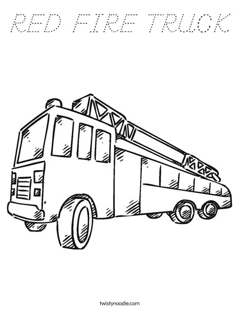 Fire Truck Coloring Page