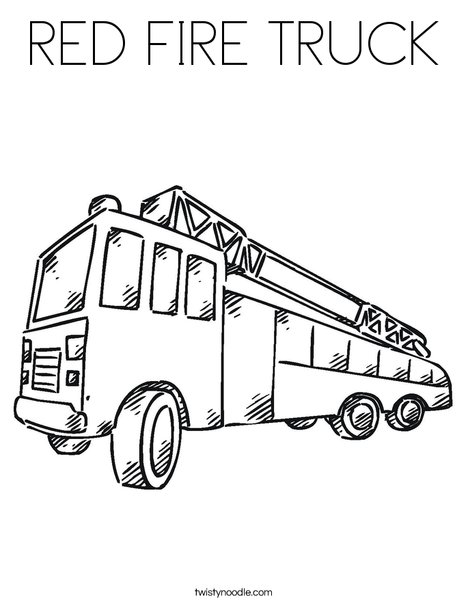 Fire Truck Coloring Page