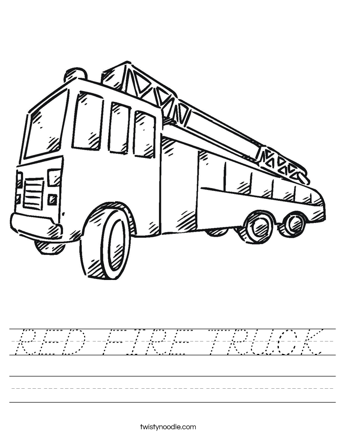 RED FIRE TRUCK Worksheet